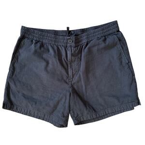 Madewell Men's Black Casual Shorts in Hemp and Cotton Size Large